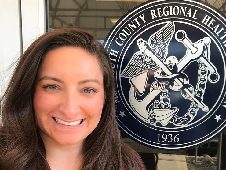 Ashley Lafferty 18 helped track the spread of COVID-19 while working in the Monmouth County Regional Health Commission in 2020.